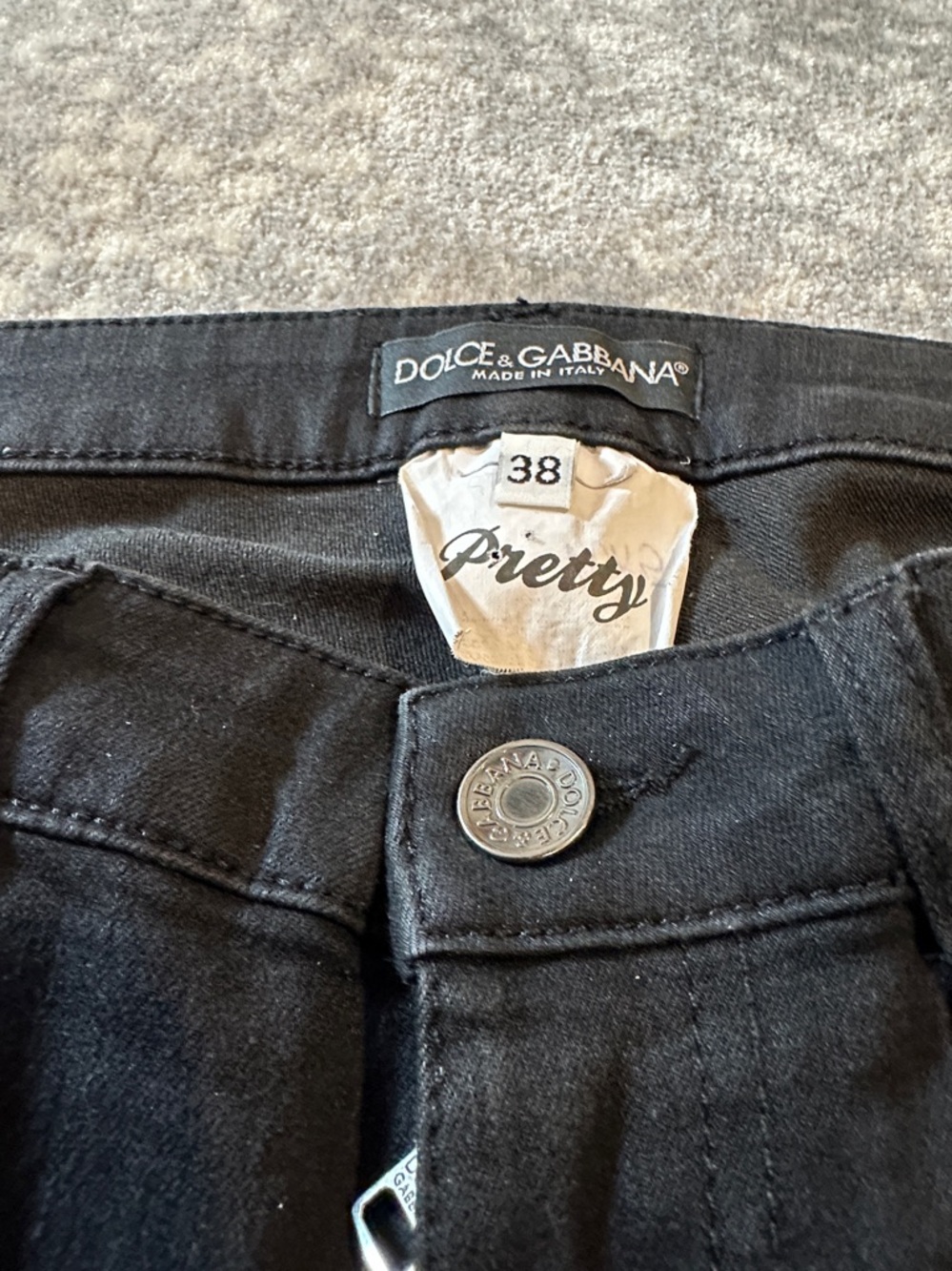 DOLCE AND GABBANA SKINNY JEANS WITH ZIPPER ON BOTTOM SIZE 38 - Picture 8 of 12